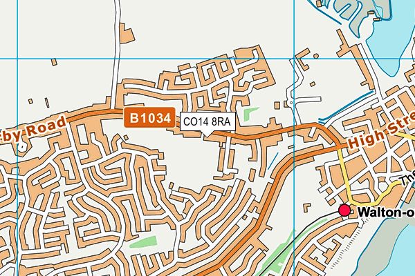 CO14 8RA map - OS VectorMap District (Ordnance Survey) CO14 8RA map - OS VectorMap District (Ordnance Survey)