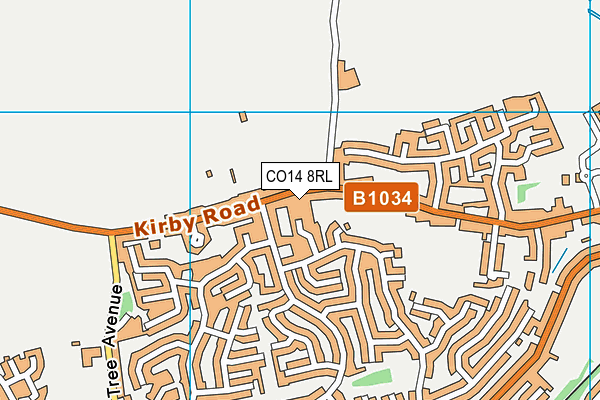 CO14 8RL map - OS VectorMap District (Ordnance Survey) CO14 8RL map - OS VectorMap District (Ordnance Survey)