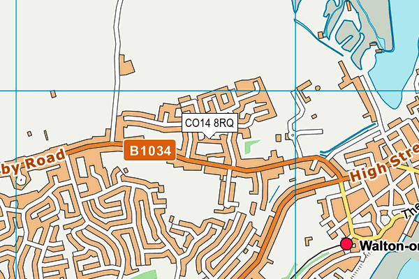 CO14 8RQ map - OS VectorMap District (Ordnance Survey) CO14 8RQ map - OS VectorMap District (Ordnance Survey)