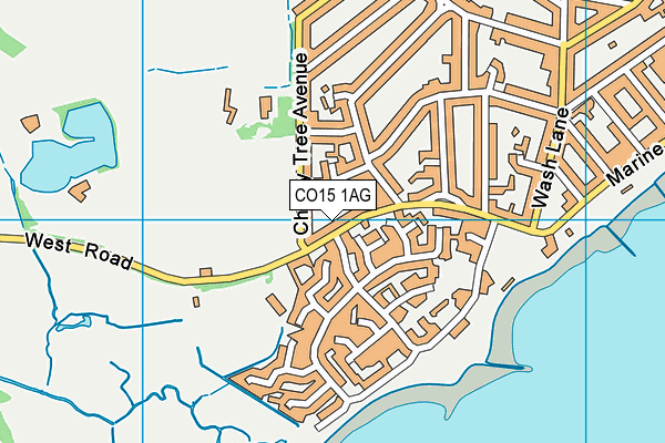 CO15 1AG map - OS VectorMap District (Ordnance Survey) CO15 1AG map - OS VectorMap District (Ordnance Survey)
