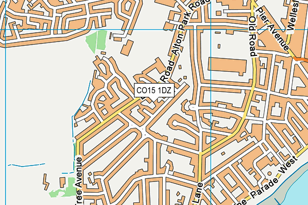 CO15 1DZ map - OS VectorMap District (Ordnance Survey) CO15 1DZ map - OS VectorMap District (Ordnance Survey)