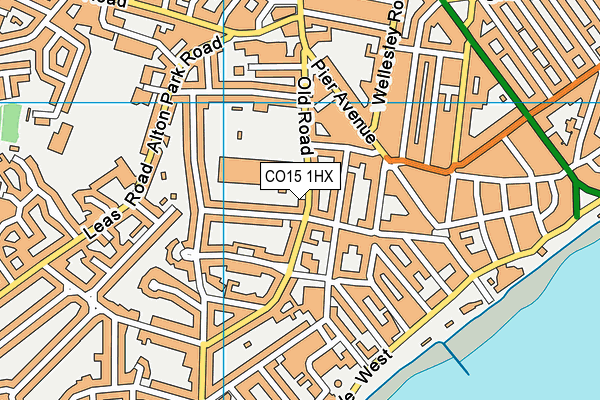 CO15 1HX map - OS VectorMap District (Ordnance Survey) CO15 1HX map - OS VectorMap District (Ordnance Survey)