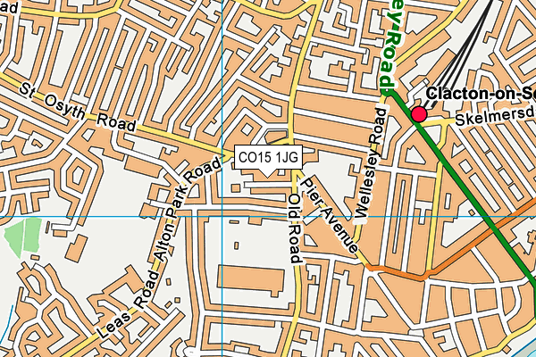 CO15 1JG map - OS VectorMap District (Ordnance Survey)