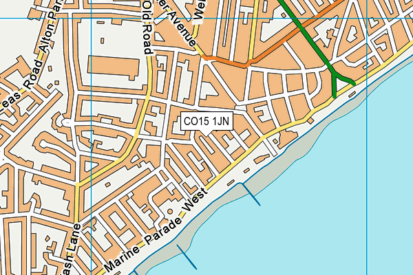 CO15 1JN map - OS VectorMap District (Ordnance Survey)