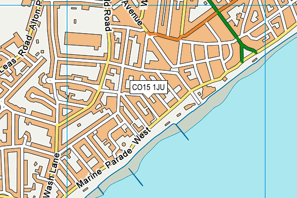 CO15 1JU map - OS VectorMap District (Ordnance Survey) CO15 1JU map - OS VectorMap District (Ordnance Survey)
