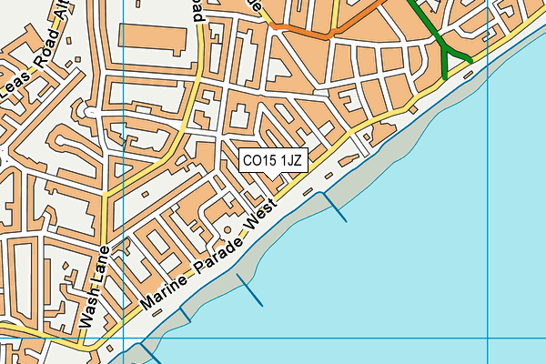 CO15 1JZ map - OS VectorMap District (Ordnance Survey) CO15 1JZ map - OS VectorMap District (Ordnance Survey)