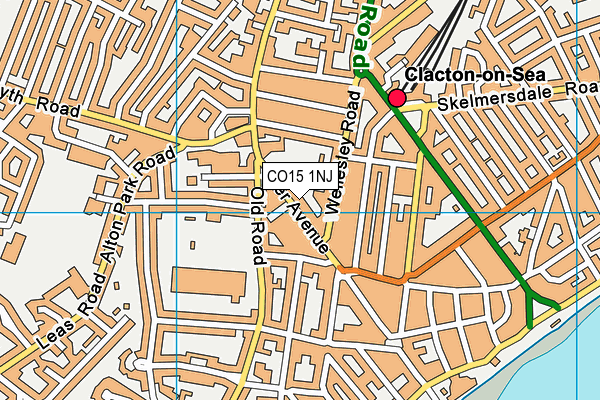 CO15 1NJ map - OS VectorMap District (Ordnance Survey) CO15 1NJ map - OS VectorMap District (Ordnance Survey)