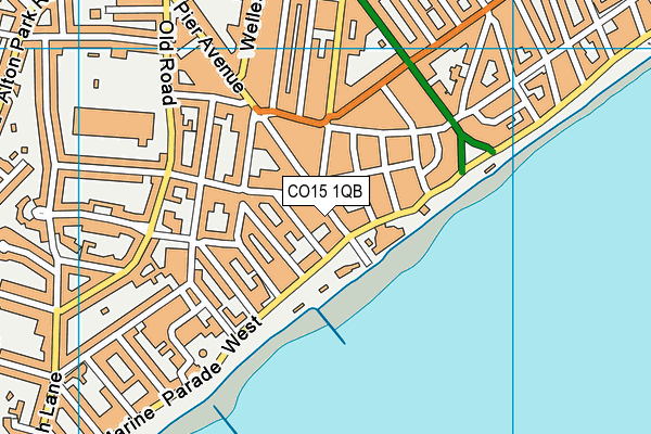 CO15 1QB map - OS VectorMap District (Ordnance Survey) CO15 1QB map - OS VectorMap District (Ordnance Survey)