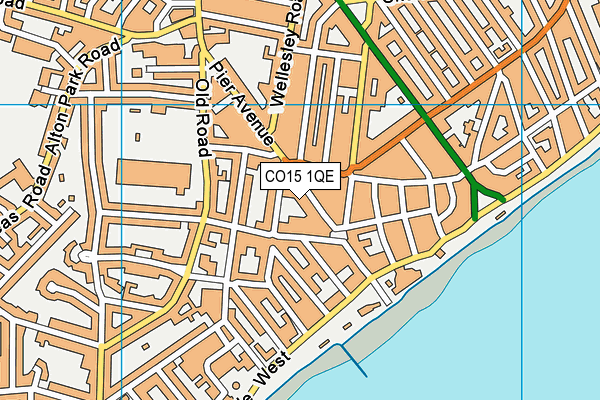 CO15 1QE map - OS VectorMap District (Ordnance Survey)
