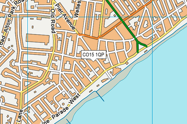 CO15 1QP map - OS VectorMap District (Ordnance Survey) CO15 1QP map - OS VectorMap District (Ordnance Survey)