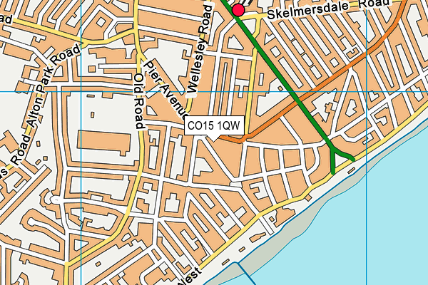 CO15 1QW map - OS VectorMap District (Ordnance Survey) CO15 1QW map - OS VectorMap District (Ordnance Survey)