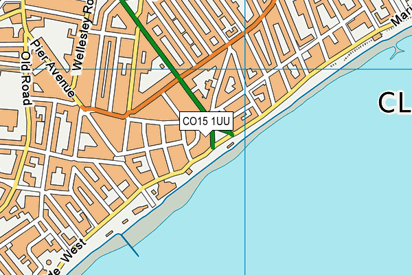 CO15 1UU map - OS VectorMap District (Ordnance Survey) CO15 1UU map - OS VectorMap District (Ordnance Survey)