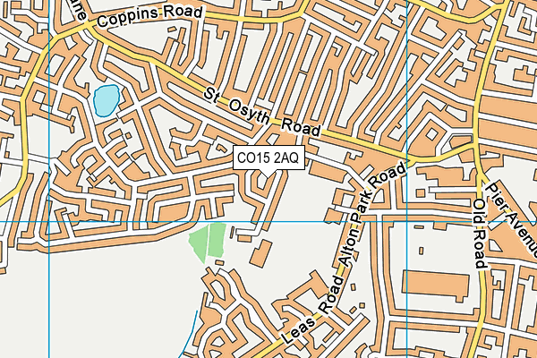 CO15 2AQ map - OS VectorMap District (Ordnance Survey)