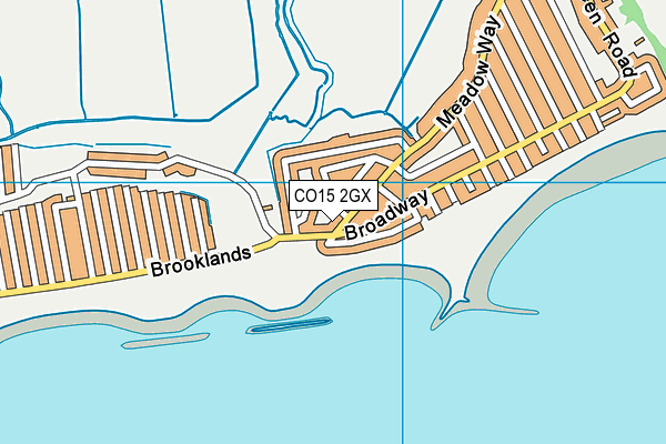 CO15 2GX map - OS VectorMap District (Ordnance Survey)