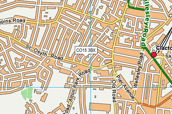 CO15 3BX map - OS VectorMap District (Ordnance Survey) CO15 3BX map - OS VectorMap District (Ordnance Survey)