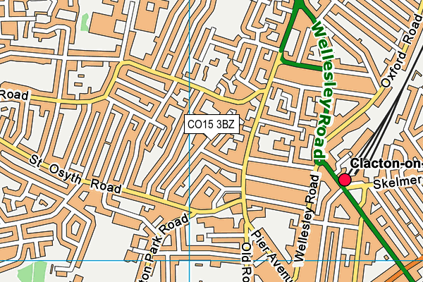 CO15 3BZ map - OS VectorMap District (Ordnance Survey) CO15 3BZ map - OS VectorMap District (Ordnance Survey)