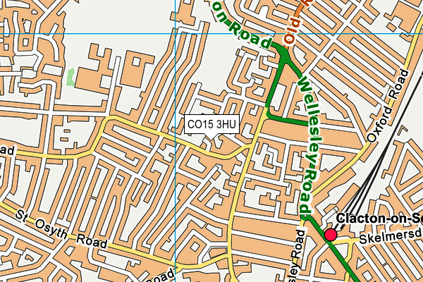CO15 3HU map - OS VectorMap District (Ordnance Survey)