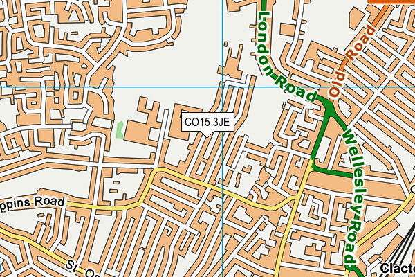CO15 3JE map - OS VectorMap District (Ordnance Survey)