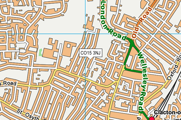 CO15 3NJ map - OS VectorMap District (Ordnance Survey) CO15 3NJ map - OS VectorMap District (Ordnance Survey)
