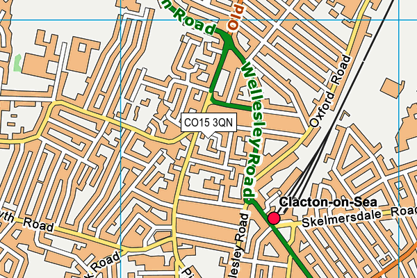 CO15 3QN map - OS VectorMap District (Ordnance Survey)
