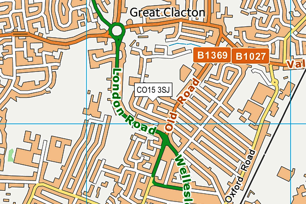 CO15 3SJ map - OS VectorMap District (Ordnance Survey)