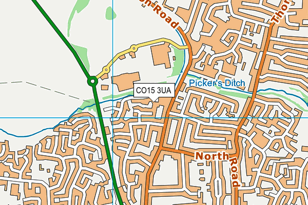 CO15 3UA map - OS VectorMap District (Ordnance Survey)