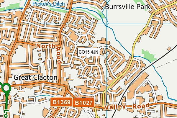 CO15 4JN map - OS VectorMap District (Ordnance Survey)