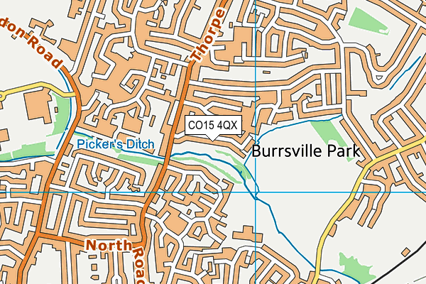 CO15 4QX map - OS VectorMap District (Ordnance Survey)