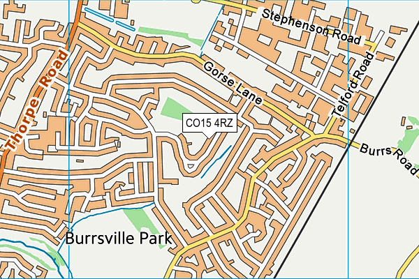 CO15 4RZ map - OS VectorMap District (Ordnance Survey) CO15 4RZ map - OS VectorMap District (Ordnance Survey)
