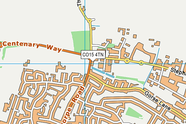 CO15 4TN map - OS VectorMap District (Ordnance Survey) CO15 4TN map - OS VectorMap District (Ordnance Survey)