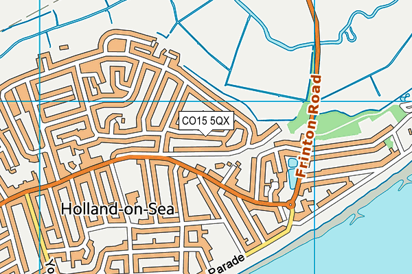 CO15 5QX map - OS VectorMap District (Ordnance Survey) CO15 5QX map - OS VectorMap District (Ordnance Survey)