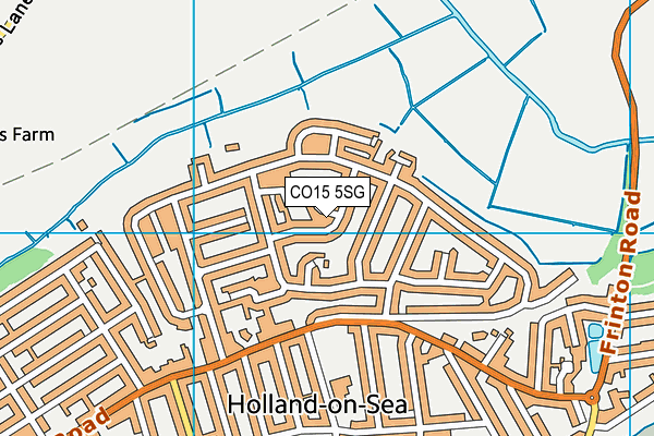 CO15 5SG map - OS VectorMap District (Ordnance Survey)