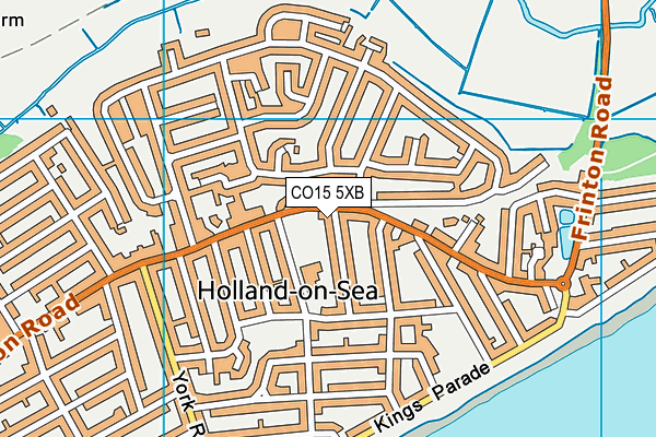 CO15 5XB map - OS VectorMap District (Ordnance Survey)
