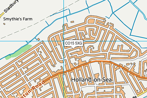 CO15 5XG map - OS VectorMap District (Ordnance Survey) CO15 5XG map - OS VectorMap District (Ordnance Survey)