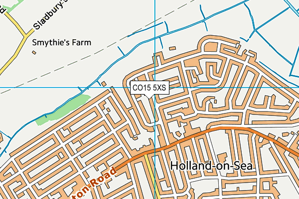 CO15 5XS map - OS VectorMap District (Ordnance Survey)