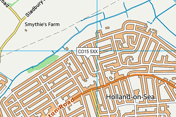 CO15 5XX map - OS VectorMap District (Ordnance Survey)