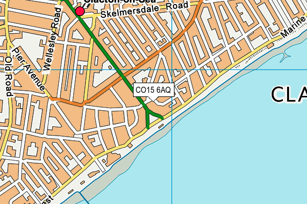 CO15 6AQ map - OS VectorMap District (Ordnance Survey)
