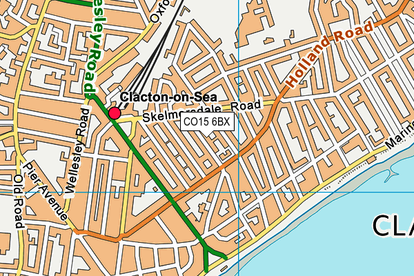 CO15 6BX map - OS VectorMap District (Ordnance Survey)