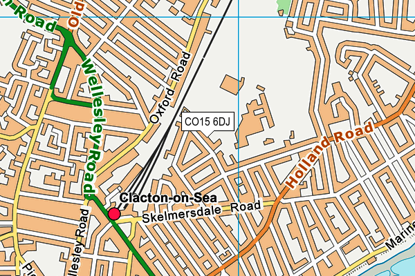 CO15 6DJ map - OS VectorMap District (Ordnance Survey)