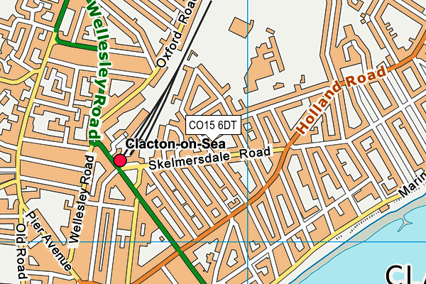 CO15 6DT map - OS VectorMap District (Ordnance Survey)