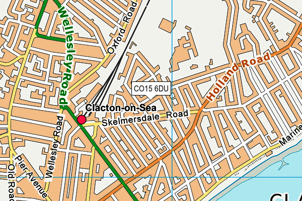 CO15 6DU map - OS VectorMap District (Ordnance Survey)