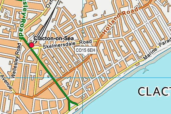 CO15 6EH map - OS VectorMap District (Ordnance Survey)