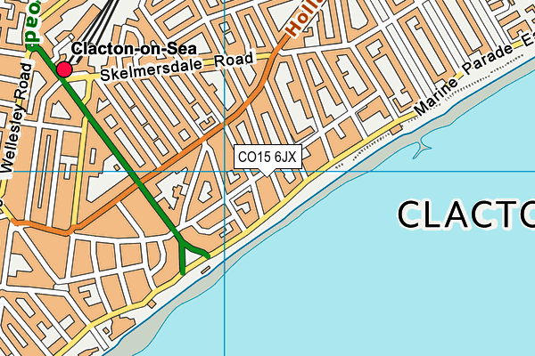 CO15 6JX map - OS VectorMap District (Ordnance Survey)