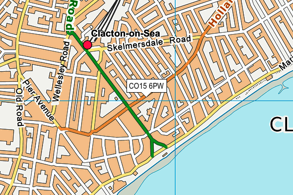CO15 6PW map - OS VectorMap District (Ordnance Survey)