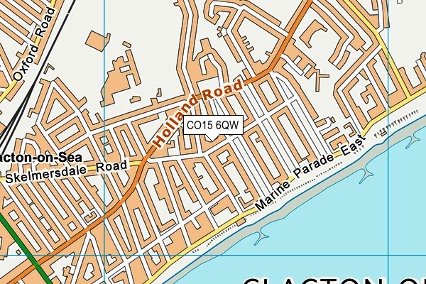 CO15 6QW map - OS VectorMap District (Ordnance Survey)