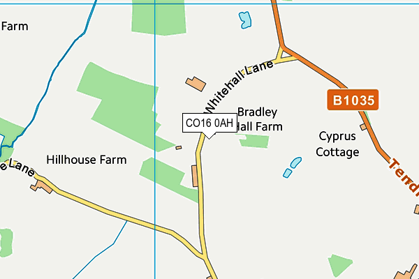 CO16 0AH map - OS VectorMap District (Ordnance Survey) CO16 0AH map - OS VectorMap District (Ordnance Survey)