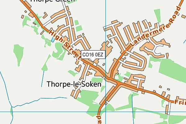 CO16 0EZ map - OS VectorMap District (Ordnance Survey)