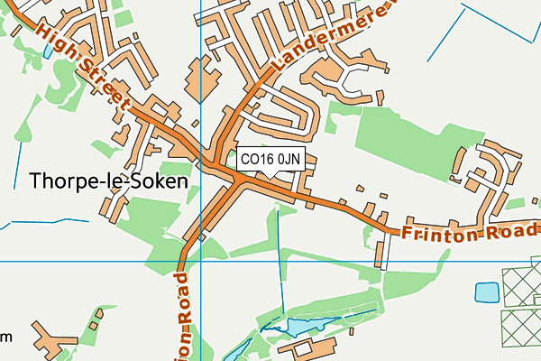 CO16 0JN map - OS VectorMap District (Ordnance Survey)