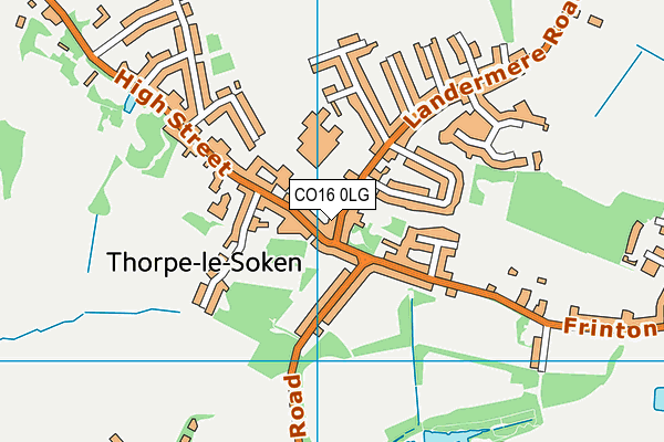 CO16 0LG map - OS VectorMap District (Ordnance Survey)