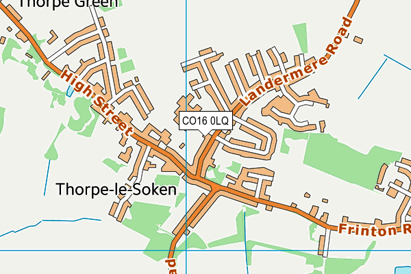 CO16 0LQ map - OS VectorMap District (Ordnance Survey) CO16 0LQ map - OS VectorMap District (Ordnance Survey)